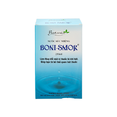 Nước súc miệng Boni-Smok làm thay đổi mùi vị thuốc lá khi hút, giúp bạn sớm bỏ thuốc lá (250ml)