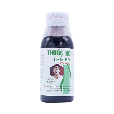 Siro ho trẻ em OPC điều trị viêm nhiễm đường hô hấp, các chứng ho gió, ho cảm, ho có đàm, đau họng
