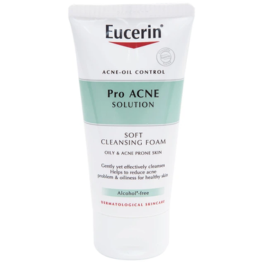 Sửa rửa mặt tạo bọt dịu nhẹ Eucerin Acne-Oil Control Pro Acne Solution Soft Cleansing Foam (50g)