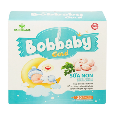 Thực phẩm bảo vệ sức khoẻ siro ăn ngủ ngon Bobbaby gold (20 ống)
