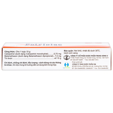 Thuốc bôi ngoài da Potriolac điều trị vảy nến mảng, mức độ nhẹ đến vừa (15g)