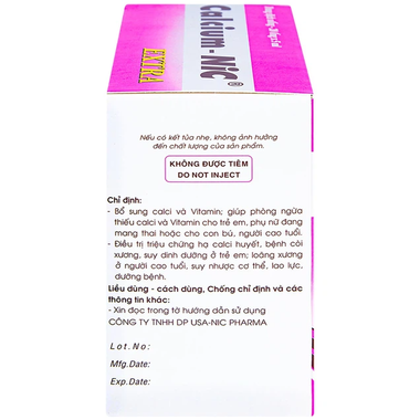 Thuốc Calcium NIC Extra bổ sung canxi và vitamin