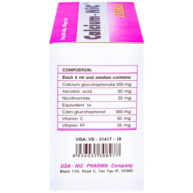 Thuốc Calcium NIC Extra bổ sung canxi và vitamin