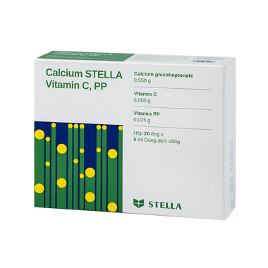 Thuốc Calcium STL điều trị còi xương và bổ sung canxi (2 vỉ x 10 ống x 5ml)