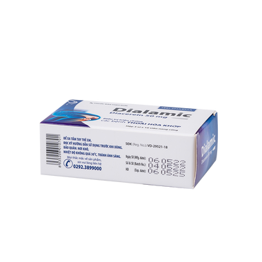 Thuốc Dialamic 50mg DHG điều trị thoái hoá khớp, viêm xương khớp (3 vỉ x 10 viên)