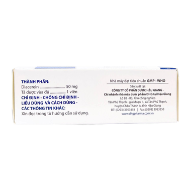 Thuốc Dialamic 50mg DHG điều trị thoái hoá khớp, viêm xương khớp (3 vỉ x 10 viên)