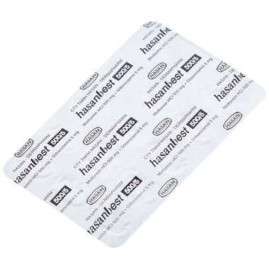 Thuốc Hasanbest 500/5 trị đái tháo đường tuýp 2 (2 vỉ x 15 viên)