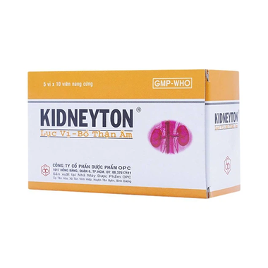 Thuốc Kidneyton Dùng Cho Người Tinh Huyết Suy Kém, Thắt Lưng Đầu Gối Mỏi Yếu (Hộp 5 Vỉ X 10 Viên)