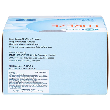 Thuốc Loreze 10mg hỗ trợ điều trị viêm mũi dị ứng, mày đay