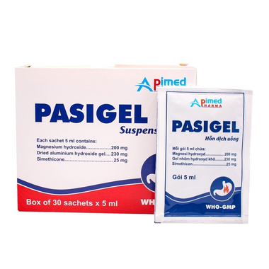 Thuốc Pasigel Apimed điều trị viêm loét dạ dày-tá tràng (30 gói x 5ml)