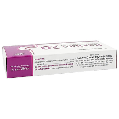 Thuốc Raxium 20 điều trị loét dạ dày, tá tràng (3 vỉ x 10 viên)