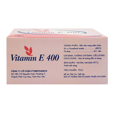 Thuốc Vitamin E 400 Pymerphaco hỗ trợ điều trị thiếu Vitamin E