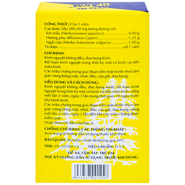 Viên ích mẫu OP.CIM điều hòa kinh nguyệt