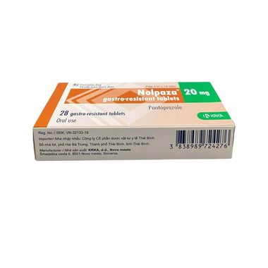 Viên nén Nolpaza 20mg KRKA điều trị bệnh trào ngược dạ dày – thực quản