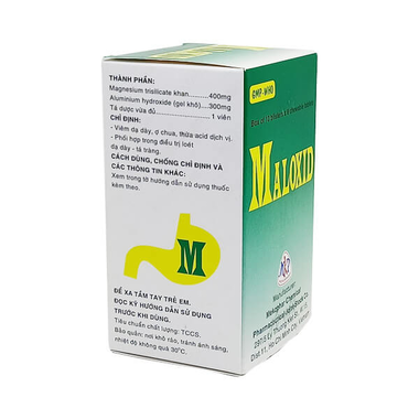 Viên nhai Maloxid Mekophar điều trị viêm dạ dày, ợ chua, thừa acid dịch vị