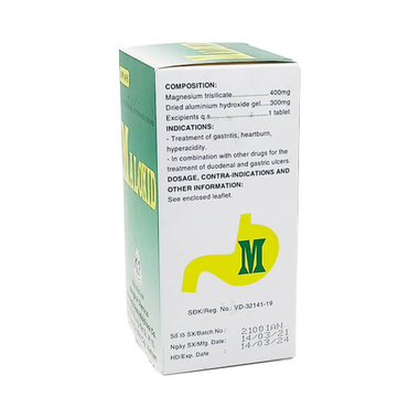 Viên nhai Maloxid Mekophar điều trị viêm dạ dày, ợ chua, thừa acid dịch vị