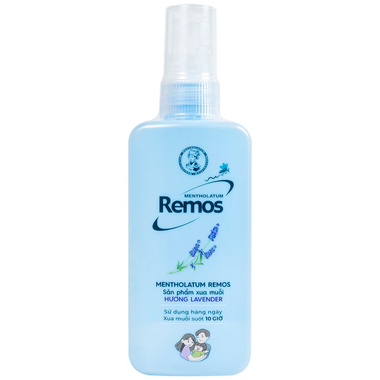 Xịt Chống Muỗi Remos Hương Lavender Xua Muỗi Suốt 10 Giờ (Chai 70ml)
