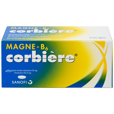Viên nén Magne-B6 Corbiere Sanofi điều trị thiếu magnesi riêng biệt hay kết hợp (5 vỉ x 10 viên)