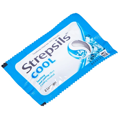 Viên ngậm Strepsils Cool giảm đau họng (50 gói x 2 viên)