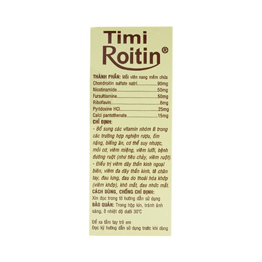 Thuốc Timi Roitin bổ sung các vitamin nhóm B (Hộp 120 viên)