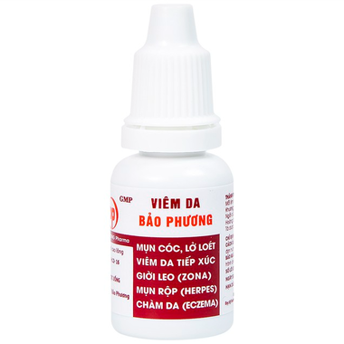 Thuốc Viêm Da Bảo Phương điều trị mụn cóc, lở loét viêm da tiếp xúc giời leo (8ml)