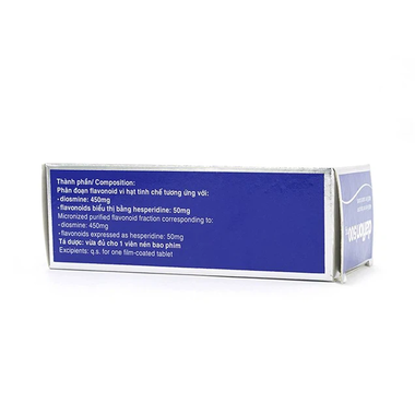 Thuốc Daflon 500mg Servier điều trị các triệu chứng liên quan đến suy giảm tĩnh mạch bạch huyết và trĩ cấp (60 viên)
