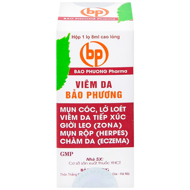 Thuốc Viêm Da Bảo Phương điều trị mụn cóc, lở loét viêm da tiếp xúc giời leo (8ml)