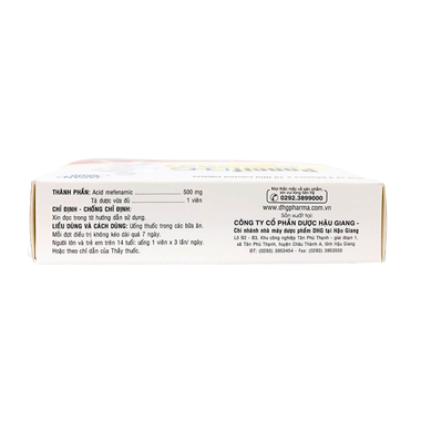 Thuốc Poncif 500mg điều trị giảm đau cơ, đau do chấn thương, đau răng (3 vỉ x 10 viên)