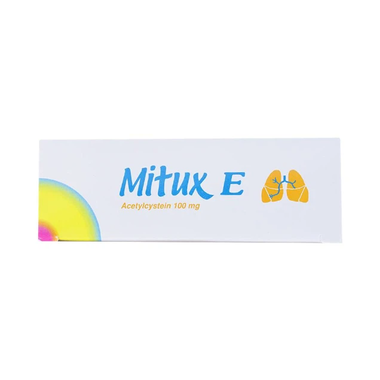 Thuốc bột uống Mitux E 100mg DHG Pharma làm loãng chất nhầy (24 gói x 1,5g)