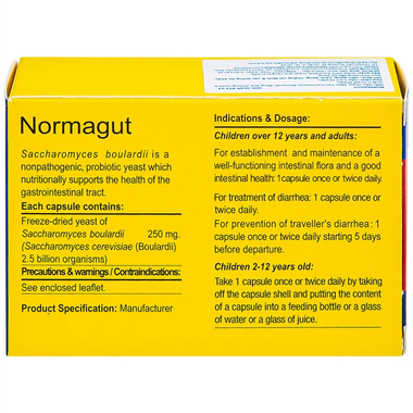Thuốc Normagut hỗ trợ cân bằng hệ vi sinh đường ruột (Hộp 30 viên)