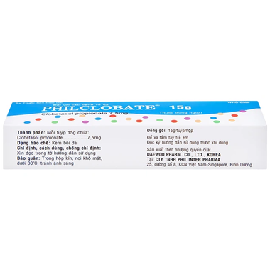 Thuốc bôi ngoài da PhilClobate điều trị viêm da, chàm, chàm dị ứng (15g)