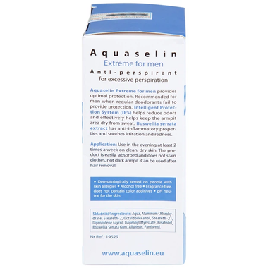 Lăn khử mùi Aquaselin Extreme For Men dùng cho vùng nách dành cho nam giới, giảm mồ hôi (50ml)