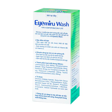 Dung dịch rửa mắt Eyemiru Wash phòng chống bệnh về mắt (500ml)
