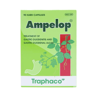 Thuốc Ampelop 625mg điều trị viêm loét dạ dày, hành tá tràng (9 vỉ x 10 viên)