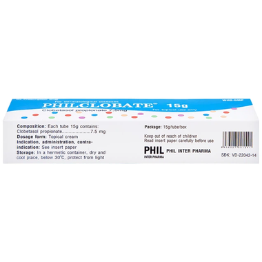 Thuốc bôi ngoài da PhilClobate điều trị viêm da, chàm, chàm dị ứng (15g)