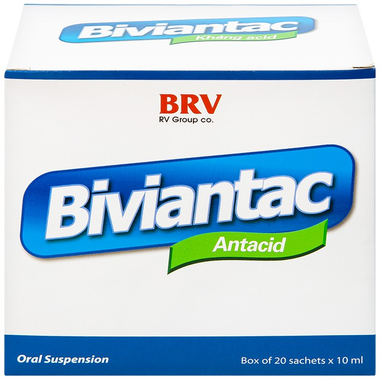 Hỗn dịch uống Biviantac hỗ trợ điều trị triệu chứng ăn không tiêu, đầy hơi (Hộp 20 gói )