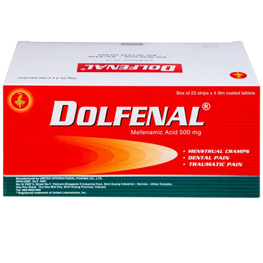 Thuốc Dolfenal hỗ trợ giảm đau bụng kinh, đau răng, đau do chấn thương (Hộp 100 viên)