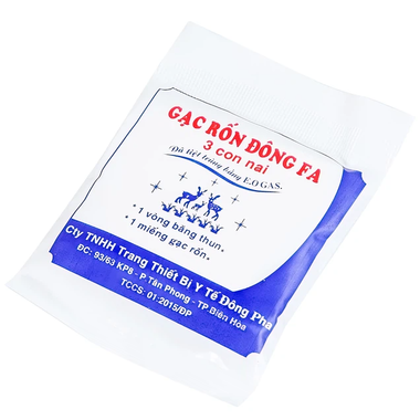 Gạc rốn Đông Fa 3 Con Nai bảo vệ vùng rốn và giữ ấm cho bé (5 hộp)