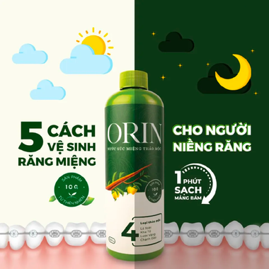 Nước súc miệng Thảo mộc ORIN vị thảo mộc (500ml)