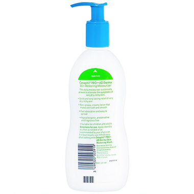 Sữa tắm Cetaphil Pro AD Derma Skin Restoring Wash dành cho da khô, da cơ địa (295ml)
