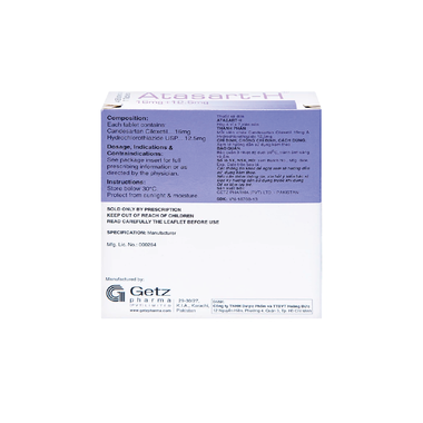 Thuốc Atasart-H 16mg/12.5mg Getz điều trị tăng huyết áp (4 vỉ x 7 viên)