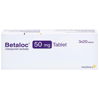 Thuốc Betaloc 50mg điều trị tăng huyết áp, dự phòng đau thắt ngực
