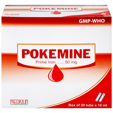 Thuốc Pokemine 50mg Medisun bổ sung sắt cho bệnh nhân thiếu máu