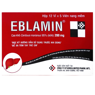 Thuốc Eblamin Hỗ Trợ Điều Trị Viêm Gan, Xơ Gan (12 Vỉ X 5 Viên)