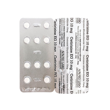 Thuốc Cetirizine EG 10mg Pymepharco điều trị viêm mũi dị ứng, mày đay (10 vỉ x 10 viên)
