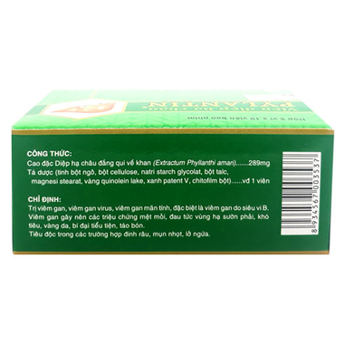 Thuốc Pylantin tăng cường chức năng gan, bảo vệ tế bào gan (5 vỉ x 10 viên)