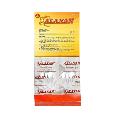 Thuốc Alaxan hỗ trợ giảm các cơn đau cơ xương, nhức đầu, đau bụng kinh, nhức răng (Hộp 100 viên)
