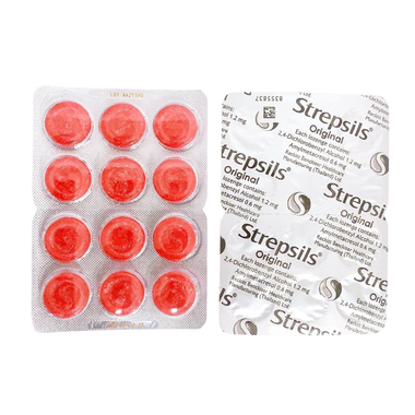 Viên ngậm Strepsils Original hỗ trợ điều trị đau họng (Hộp 24 viên)