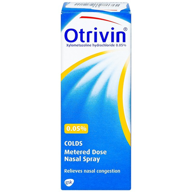 Thuốc xịt mũi Otrivin 0.05% spray giảm triệu chứng nghẹt mũi, viêm mũi dị ứng (10ml)