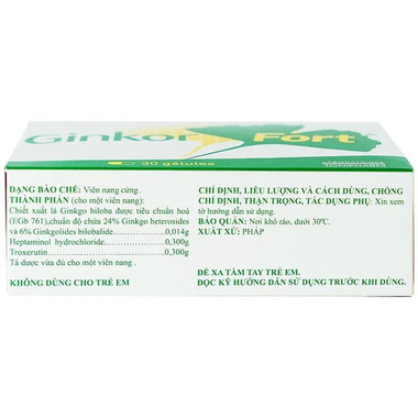 Thuốc Ginkor Fort điều trị suy tĩnh mạch bạch huyết (3 vỉ x 10 viên)